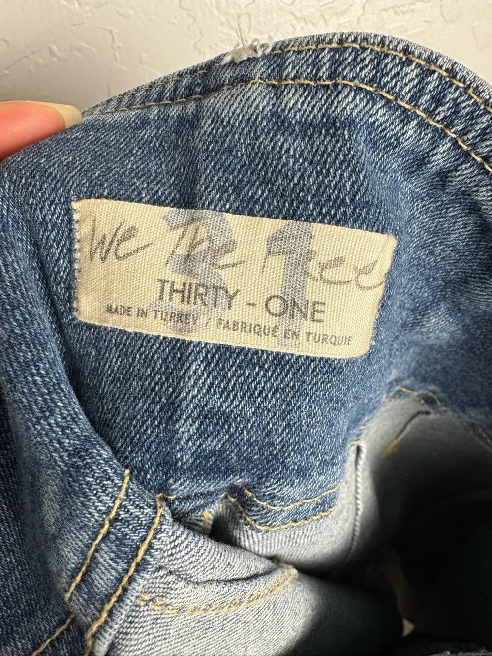 We The Free Free People Virgo Denim Zip Up Mini Skirt Size 31